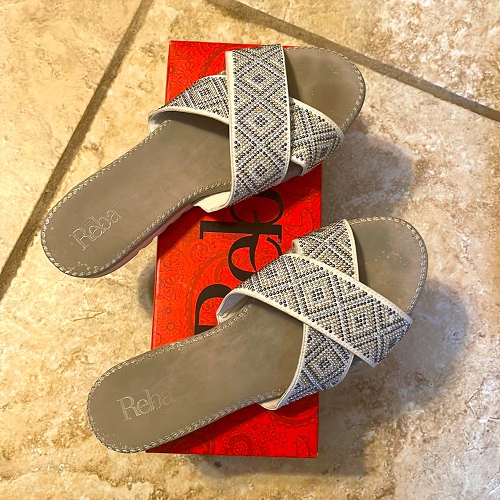 Reba Nell White Multi Sandal